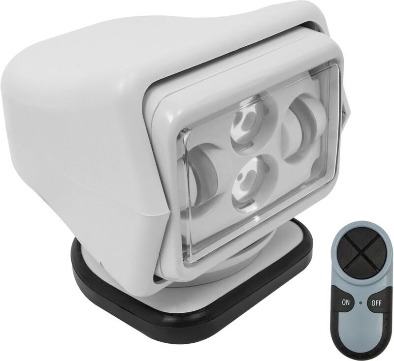 60W 600m 8000lm LED-Suchscheinwerfer – LED-Arbeitsleuchte mit Fernbedienung, 5A, IP67, 360°-Drehung, 6500K für Geländefa...