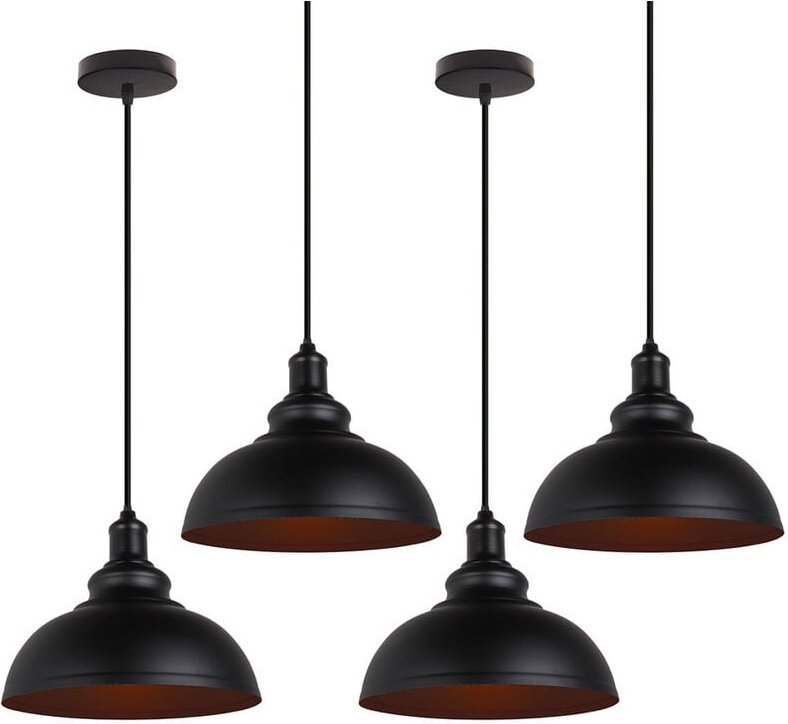 Pendelleuchte Vintage Kuppel Hängelampe Industrielle Hängelampe mit Ø29cm Lampenschirm Edison für Loft Bar Wohnzimmer Es...