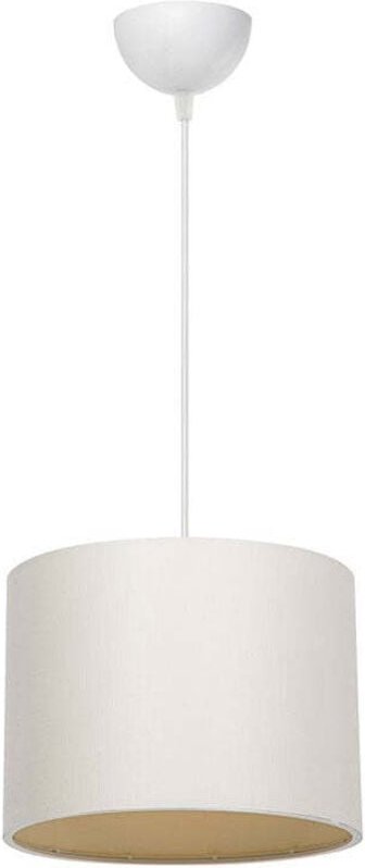 NovaLux Pendelleuchte E27 Weiß Creme D22x60cm - Lichtdiffusion Durch Speziell Geformten Stoffrahmen