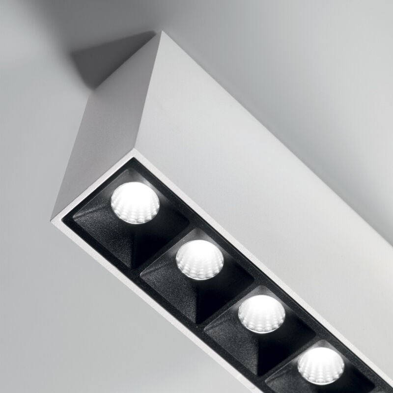 Thumbnail - Ideal Lux - lika Rechteckiges 5-flammiges Aufbau-Downlight Weiß 13,5 cm 3000 k