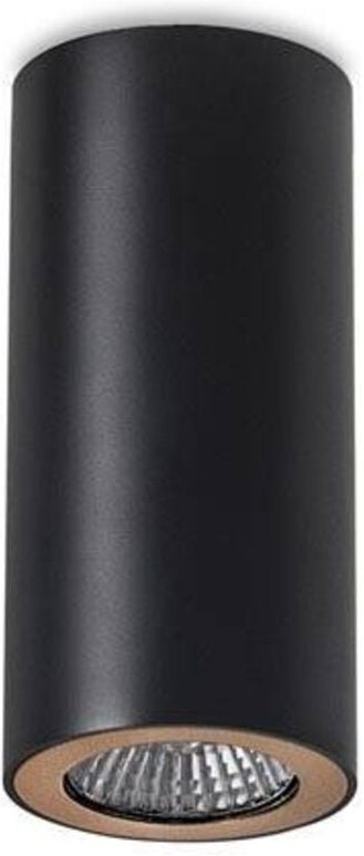 Leds-c4 - Pipe - 1 Light Round Surface Mounted Downlight Hellschwarz, Gold, GU10