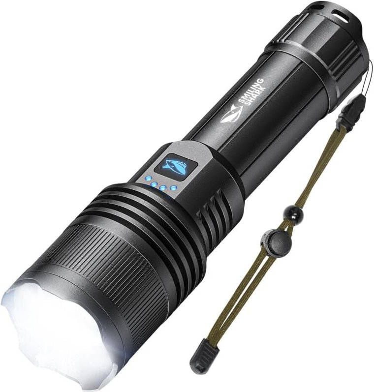Thumbnail - Wiederaufladbare LED-Taschenlampe, ultrahelle LED-Mini-Taschenlampe 5000 Lumen für Camping, Wandern, Outdoor, wasserdich...