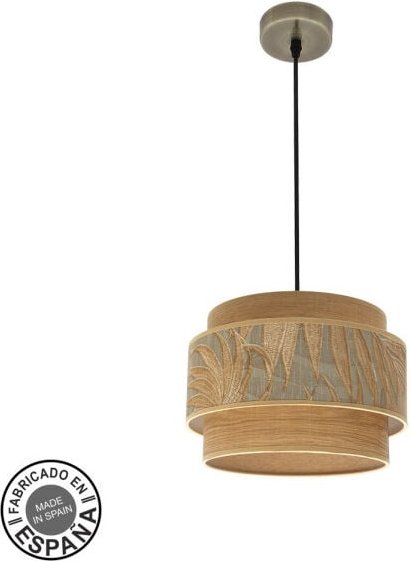 Samoa - abrila akunadecor Pendelleuchte De 1 Licht mit braunem Schirm