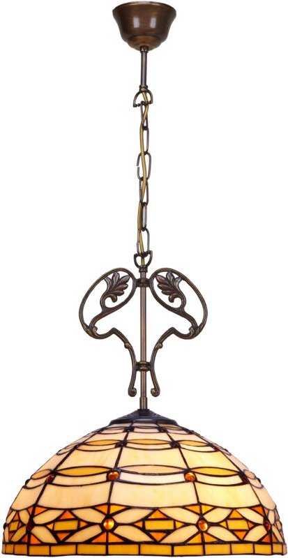 Deckenpendelleuchte mit einem größeren Durchmesser von 40 cm mit Kette und Ornament aus der Elfenbeinserie aus Gusseisen