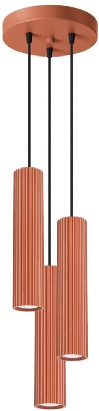 Thumbnail - Hängeleuchte Aluminium B: 19,5 cm H: max. 108 cm Ockerrot GU10 3-flammig Modern