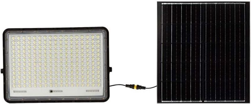 Vtac - Kit solarpanel + projektor v-tac 30w 4000k 3m kabel batterie 20000 mah - 7830