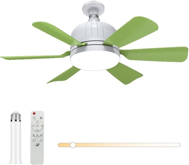 Deckenventilator mit Lichtern, 40 W Deckenventilatorlampe mit E27-Fassung, Ventilator mit Fernbedienung, Deckenventilato...