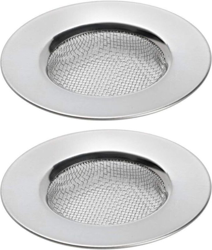 Set mit 2 Spülbeckensieben für Dusche, Badewanne oder Küchenspüle. Haarfänger. Edelstahl-Abflusssiebe. 7,6 cm Durchmesse...