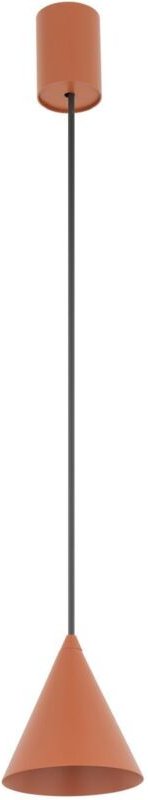 Hängelampe Metall GU10 D: 11 cm H: max. 130 cm Terrakotta Kegel Schirm Modern Pendelleuchte