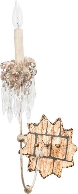 Elstead Venetian - 1 Licht Innenkerze Wandleuchte Beige, Gold, E14