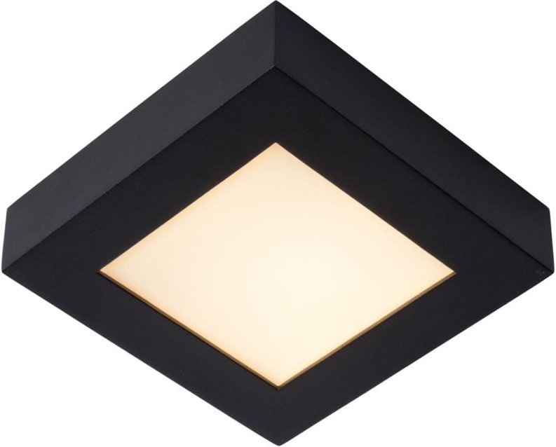 Brice-led - Deckenleuchte Badezimmer - led Dim. - 1x15W 3000K - IP44 - Schwarz - Lucide