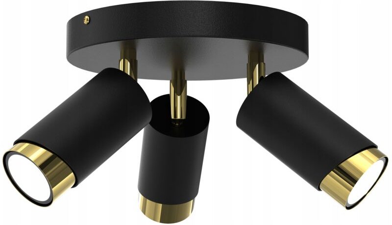 Frei. LED Deckenleuchte, verstellbar, 3x Gu10 EWILIGHT Bevel schwarz