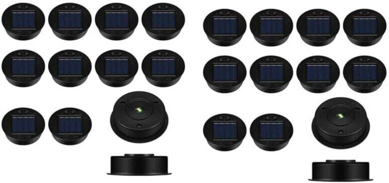 Set mit 24 Ersatzteilen für Solarleuchten, wasserdichte LED-Panel-Laternenabdeckungen für den Außenbereich