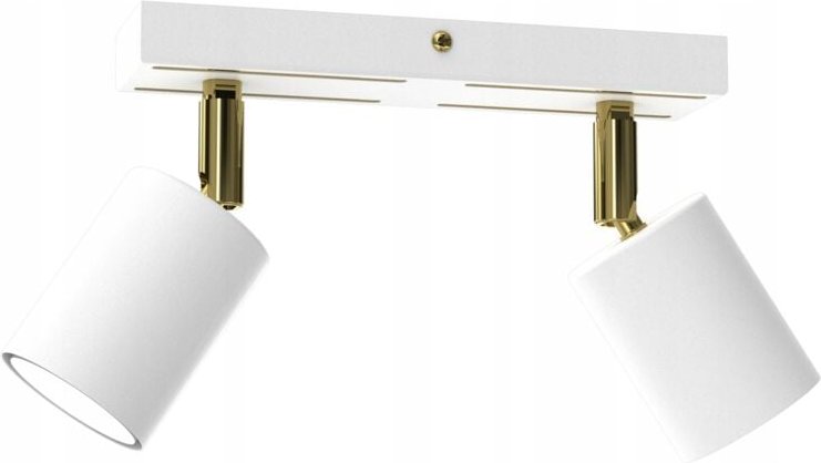 Deckenlampe Deckenleuchte, verstellbarer Streifen, 2x GU10, Weißgold