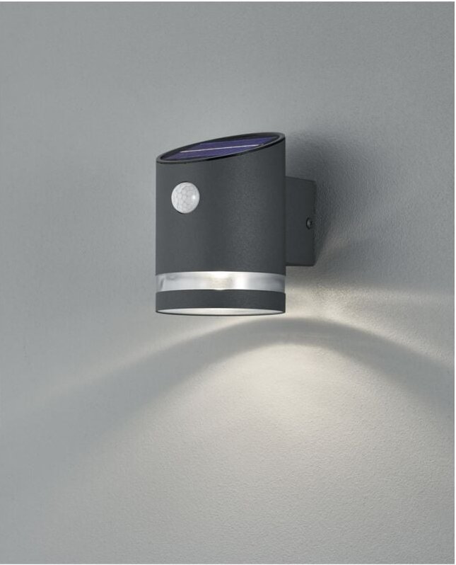 Iperbriko - Salta Led IP44 Anthrazit Außenlampe mit Trio Lighting Bewegungssensor