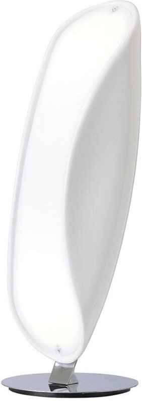 Inspired Mantra Fusion Pasion Pasion Tischlampe, 2-flammig, E27, glänzendes Weiß/weißes Acryl/poliertes Chrom, Kompaktle...