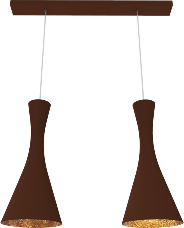 Jaqueline sospensione binario corten foglia 2XE27