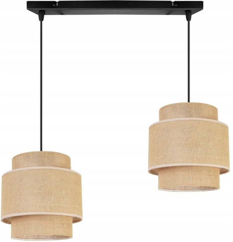 Hängelampe, Deckenleuchter, Lampenschirm, Boho Juta