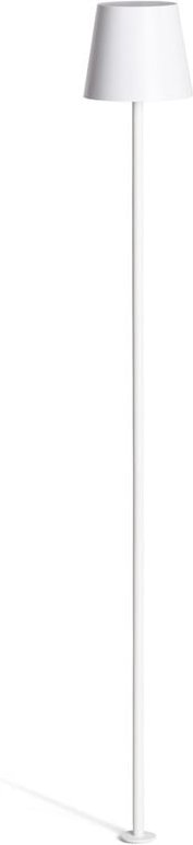 Led Bodenstehleuchte 3W für Außen Batterie wiederaufladbar Aluminium mit Erdspieß Weiß