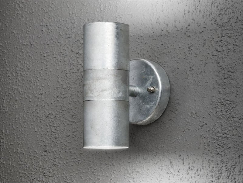 Konstsmide - Moderne led Up-Down Außenwandleuchte Höhe 17cm aus Stahl, Silber