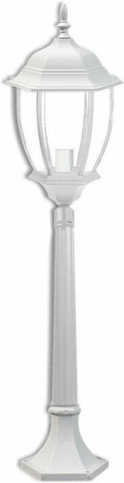 Trade Shop Traesio - Trade Shop - gartenlampe 870MM glaslaterne E27 aussenleuchte aluminium ES39 weiss -