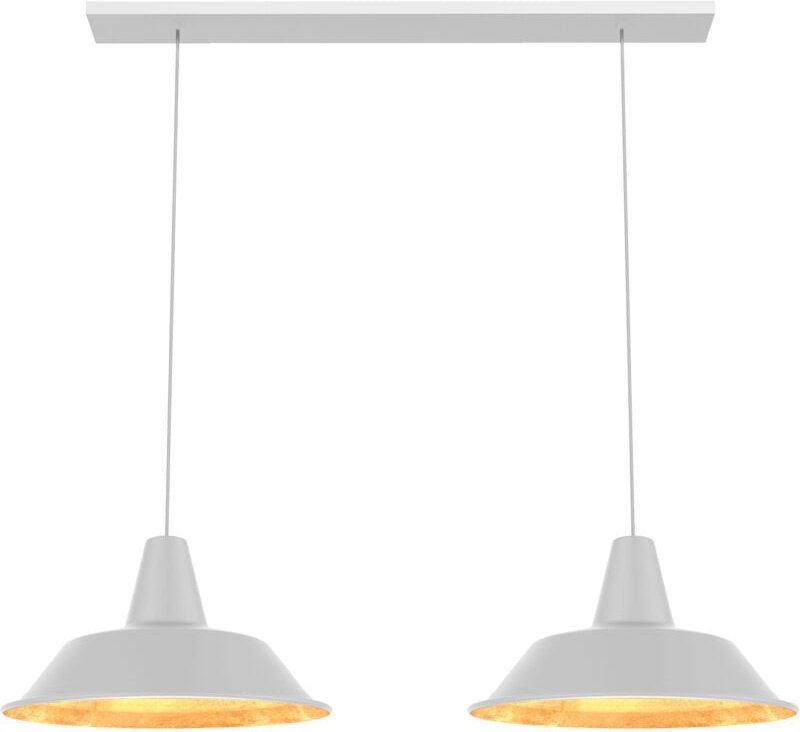 Duna sospensione lineare bianco foglia