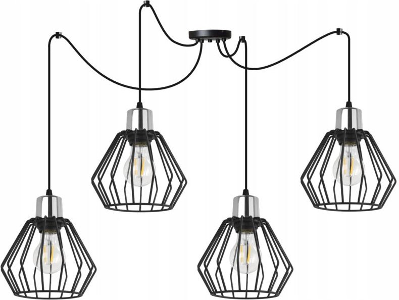 Hängelampe, Deckenleuchter, Drahtschirm, LED