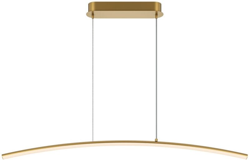 Maytoni Curve Moderne Bar-Hängeleuchte, Messing, 1150 lm, weißer Schirm