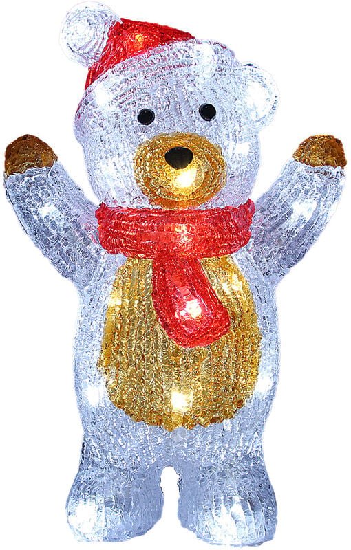 Monzana LED Acryl Figur Weihnachten Außen Innen Schneemann Santa Eisbär Pinguin Teddy Hirsch Wichtel Stern Weihnachtsman...