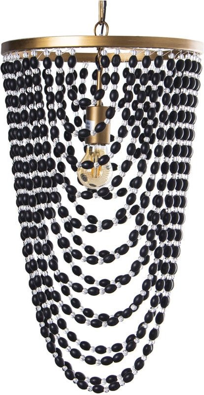 Metalldecke mit Holzperlen, 1x27, max.60W ° 35x61/160 cmpour alle Stile, um dem Haus eine Note zu verleihen