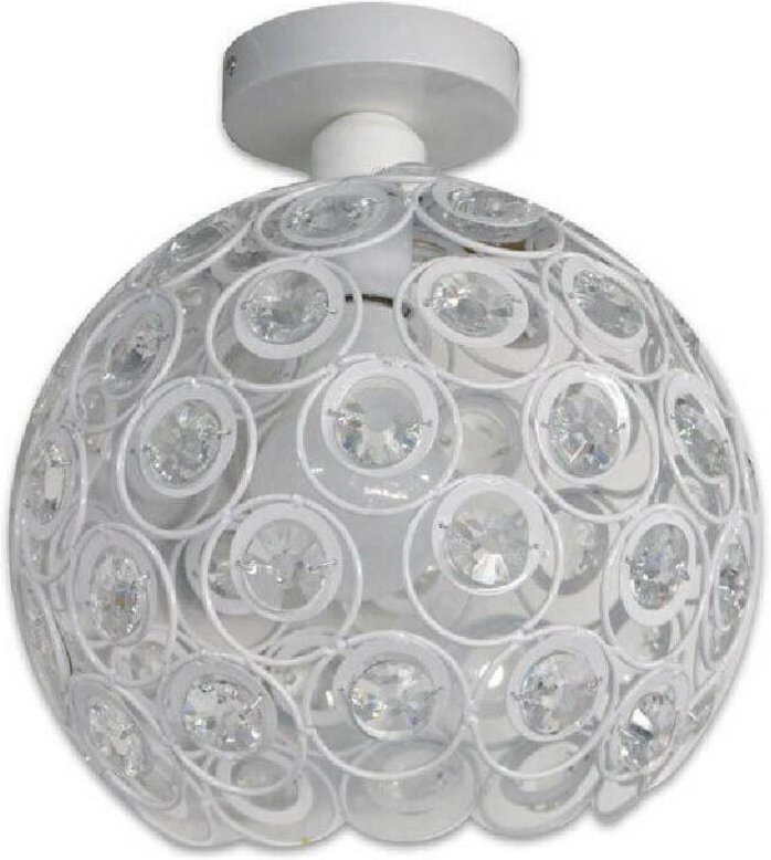 Trade Shop Traesio - Trade Shop - Deckenleuchte Pendelleuchte Kristallkugeln Deckenleuchte E27 C23 Lampe - Weiß