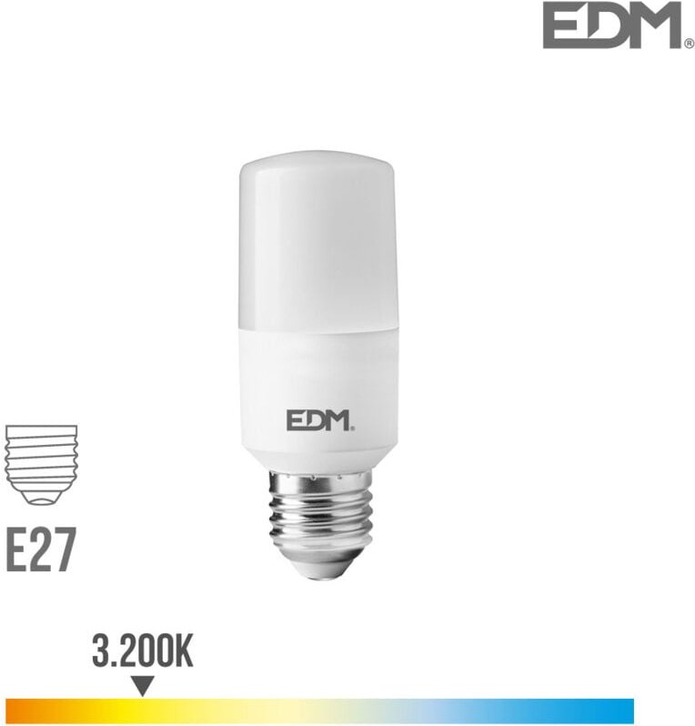 Thumbnail - EDM - Röhrenförmige LED-Glühbirne E27 10W 1100lm 3200K warmes Licht Ø4x10,7cm