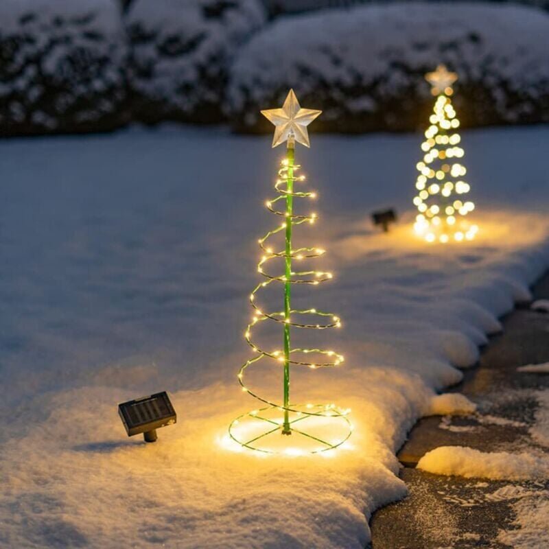 Künstlicher Solar-Weihnachtsbaum, Outdoor-Solar-Weihnachtsbaumdekoration, Outdoor-Solar-Gartenlichter, Outdoor-Solar-Wei...