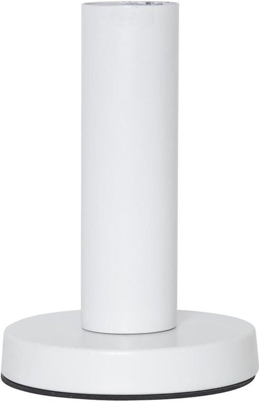 Star Trading - Hohe Lampenbasis ,Glans' mit E27 Fassung, Metall, weiß matt, h 17cm
