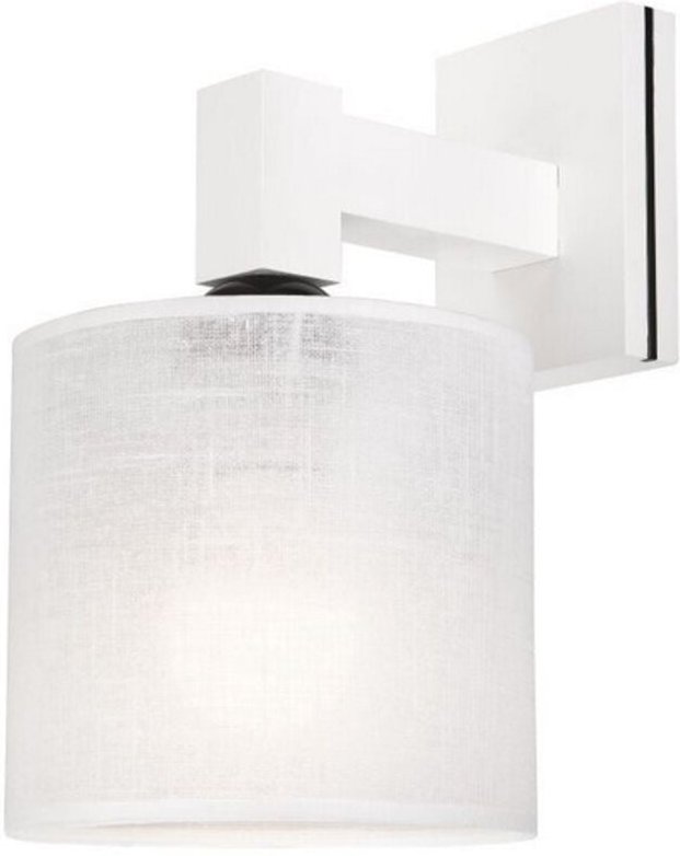 Lamkur Sofia Wandleuchte mit Schirm mit Stoffschirm, weiß, 1x E27