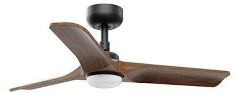 Faro Barcelona - heywood s Ventilator mit Licht schwarz/Holz heywood s Ventilator mit Licht schwarz/Holz