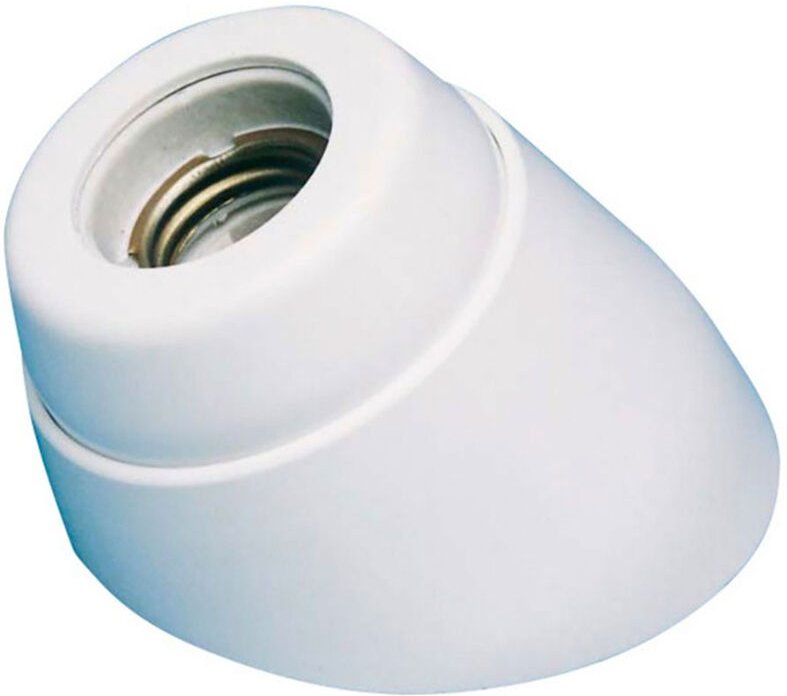 Innenraum-Lampenfassung mit gebogener Oberfläche E27 aus weißem Porzellan