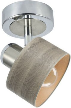 Fabrilamp - Strahler nando 1xe14 chrom-nickel/mad.grey 17x12x12 cm verstellbar