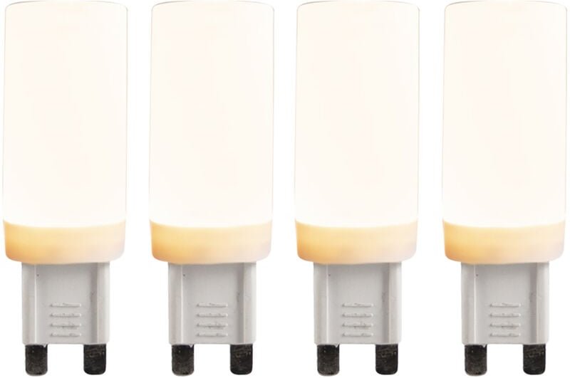 Luedd - Set mit 4 G9 3-stufig dimmbaren LED-Lampen 4,5 w 500 lm 2700 k