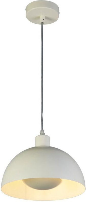 Searchlight Mars 1-flammige Deckenleuchte, mattes cremefarbenes Metall und cremefarbene Innenseite