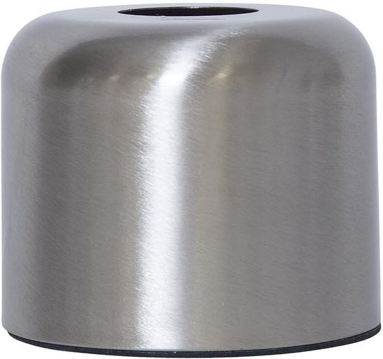 Star Trading - E27 Lampenbasis ,Glans', gebürstetes Metall, silber, h 10cm, ø 12cm