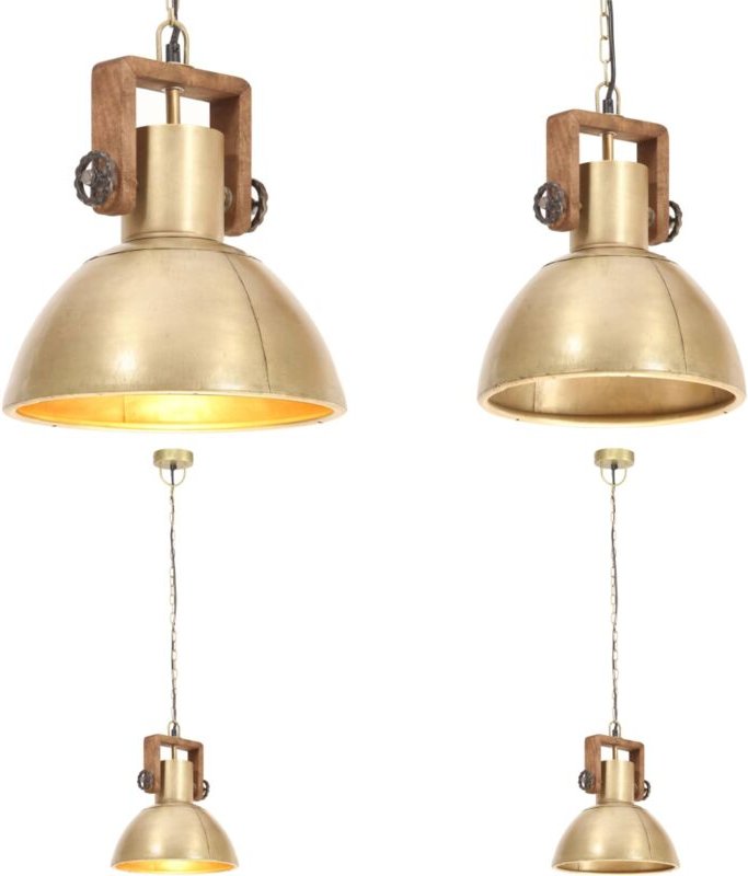 Hängelampe Industriestil 25 w Messing Rund 30 cm E27 - Vidaxl