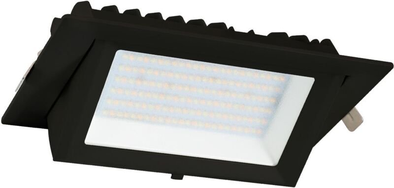 Efectoled - led Downlight Einbaustrahler Schwenkbar Rechteckig 20W Schwarz samsung 130lm/W lifud 3000K Warmweiß