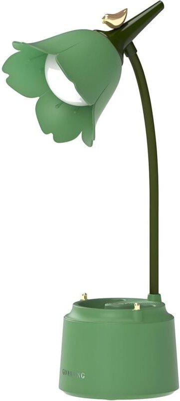 LED-Schreibtischlampe für Kinder, wiederaufladbare Tischlampe mit Blumenvogel-Motiv, Leselampe mit einstellbarem Licht u...