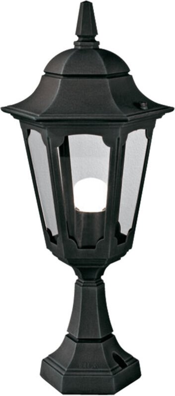 Elstead - Parish - 1 leichte Außenpodestlaterne schwarz IP44, E27