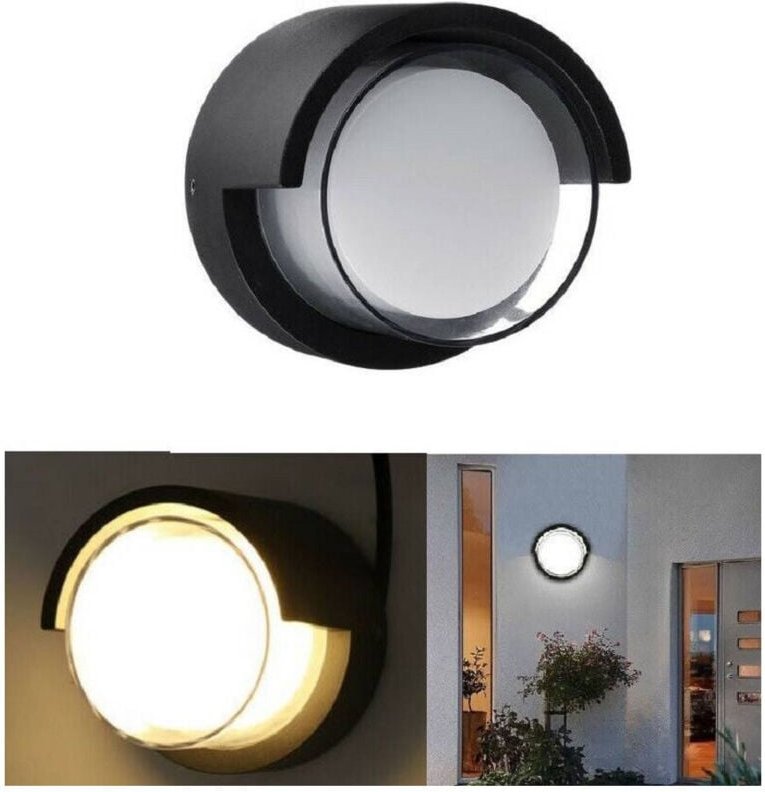 Trade Shop - AUSSEN- UND INNENWANDLEUCHTE MODERNE WANDLAMPE IP65 SPOTLIGHT 12W -