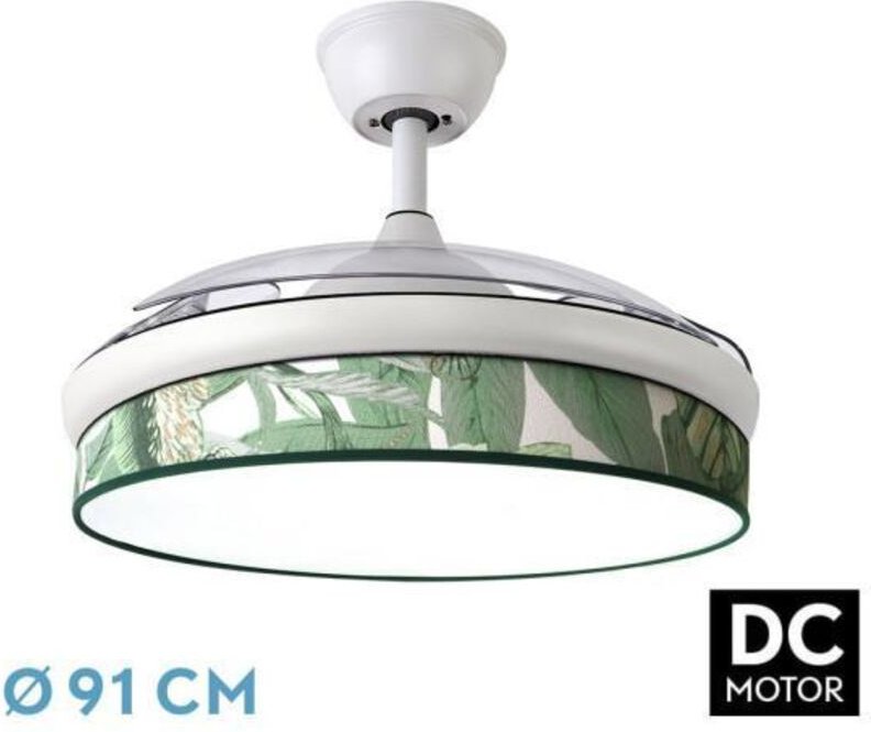 Ventilator Abrila Moda weiß 6 Geschwindigkeiten LED 72W modernes Design