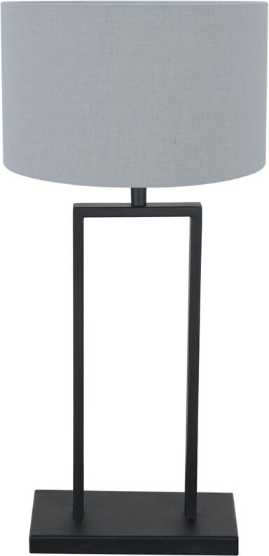 Tischlampe - Stang - schwarz - leinen metall - ø - Steinhauer