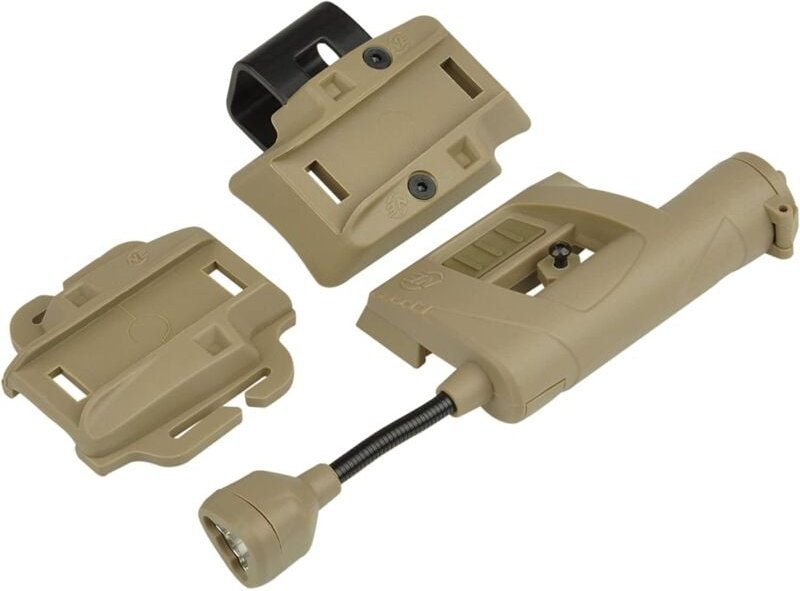 Vtizikl Lumière Casque Tactique Airsoft Militaire avec Quatre Modes, Outil illumination Accessoires de Casque (Désert)