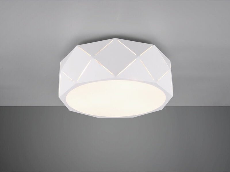 Moderne Deckenleuchte zandor mit Lasercut Muster Weiß ø 40cm